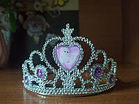 Діадема корона рожева для принцеси із зображенням принцеси, фіолетова