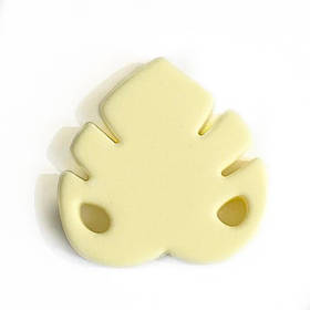 Монстера БУСІНА 35 мм (крем), силіконова намистина