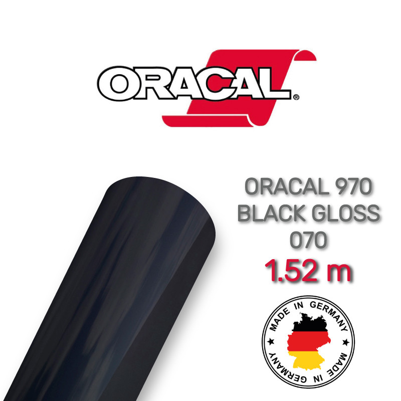 Чорна глянсова плівка Oracal 970, Black Gloss 070