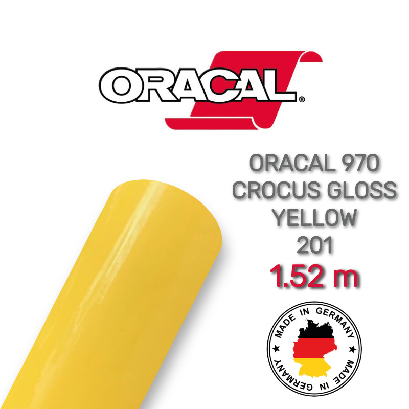 Глянсова світло-жовта плівка Oracal 970 Crocus Yellow Gloss 201, фото 1