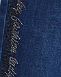 Ошатні жіночі джинси баталов пояс на резинці з прикрасою з боків, фото 2