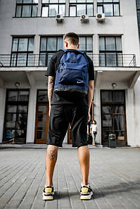 Рюкзак міський чоловічий  ⁇  жіночий, для ноутбука Nike (Найк) синій-чорний спортивний