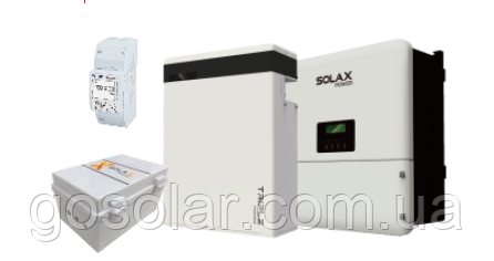 Гибридная станция 7,5кВт под ключ Solax однофазная, комплект с АКБ и панелями - фото 2 - id-p1460331856