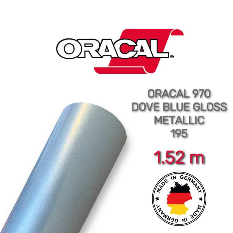 Блакитна металік глянсова плівка Oracal 970, Dove Blue Gloss Metallic 195