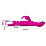 Подвійний вібратор з підігрівом, стимулятор для піхви і клітора, інтимні іграшки для жінок, фото 4