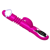 Подвійний вібратор з підігрівом, стимулятор для піхви і клітора, інтимні іграшки для жінок, фото 3