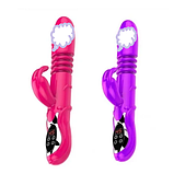 Подвійний вібратор з підігрівом, стимулятор для піхви і клітора, інтимні іграшки для жінок, фото 6