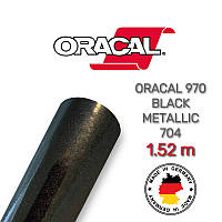 Чёрная металлик глянцевая пленка Oracal 970 Black Metallic 704