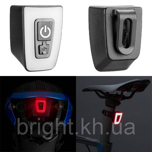 Велофонарь габаритний T11-15LED, ЗУ micro USB, вбудований акумулятор, вологозахист IPx5