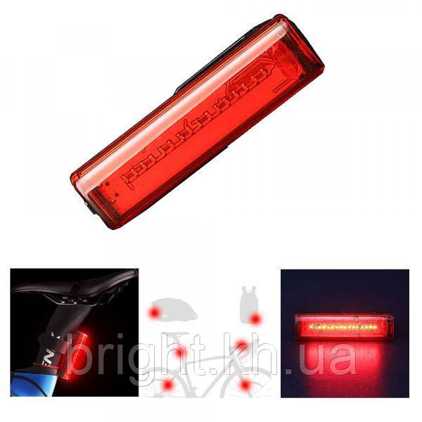 Велофонарь STOP + Security маячoк T15-16NANO LED red, аккум., ЗУ micro USB