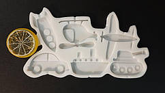 Молд силіконовий для льодяників на паличці мастики та шоколаду Машини