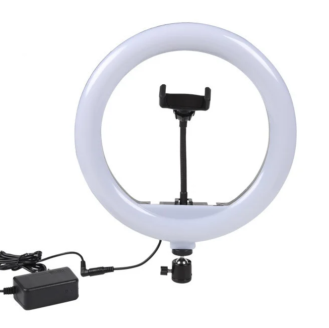Кольцевая светодиодная LED Лампа 30см селфи кольцо для телефона с подсветкой YQ-320B с пультом - фото 2 - id-p1460358420