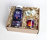 Подарунок для побачення "Запалюй пристрасно": 100 інтимних завдань в баночці, свічка лавандова і кубики з позами, фото 10