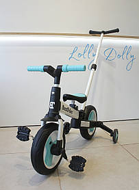 Двоколісний велосипед-трансформер з додат. колесами з батьк. ручкою Best Trike, 56659 блакитний