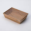 Контейнер для їжі з кришкою крафт 170х135 мм 900 мл, фото 2