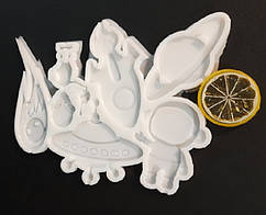 Молд силіконовий для льодяників на паличці мастики та шоколаду Космічні пригоди