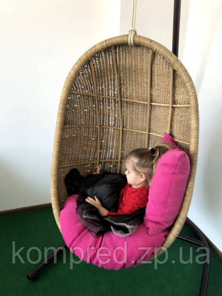Садовое подвесное кресло-кокон из натурального ротанга - фото 8 - id-p1331885154