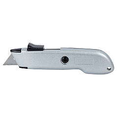 Нож строительный (металлический корпус) лезвие трапеция автовозврат лезвия SIGMA (8212061)