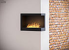 Вбудовуваний кутовий біокамін настінний SIMPLE FIRE Corner 600 P для опалення дому, чорний, фото 2