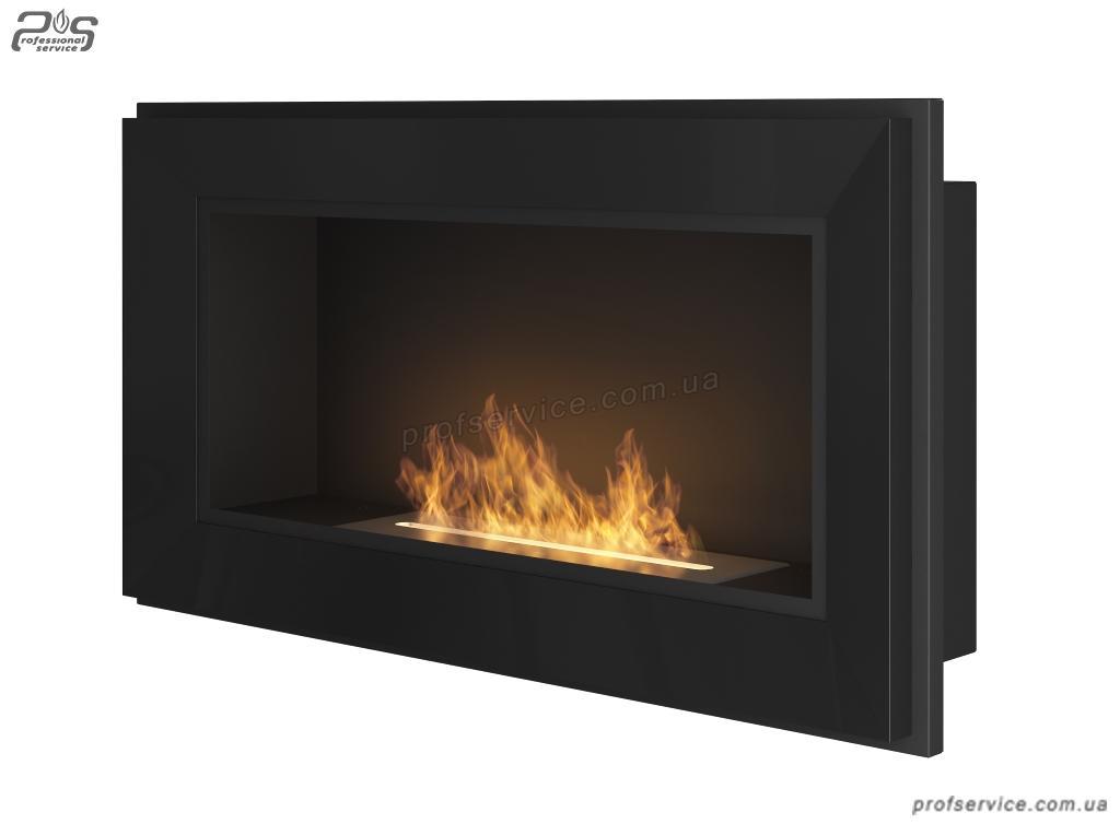 Вбудовуваний домашній біокамін декоративний для опалення SIMPLE FIRE Frame 900 чорний, спиртовий камін, фото 1