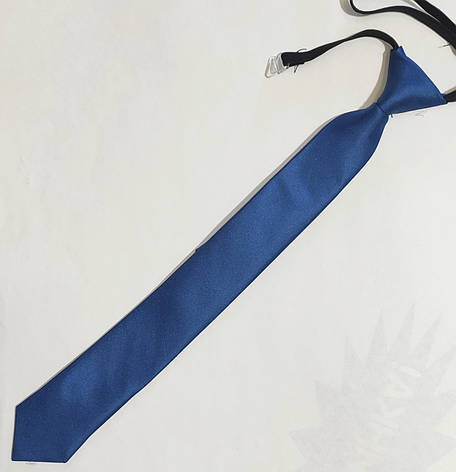 Краватка дитячий блакитний шкільний, ошатний, стильний на гумці, фото 2
