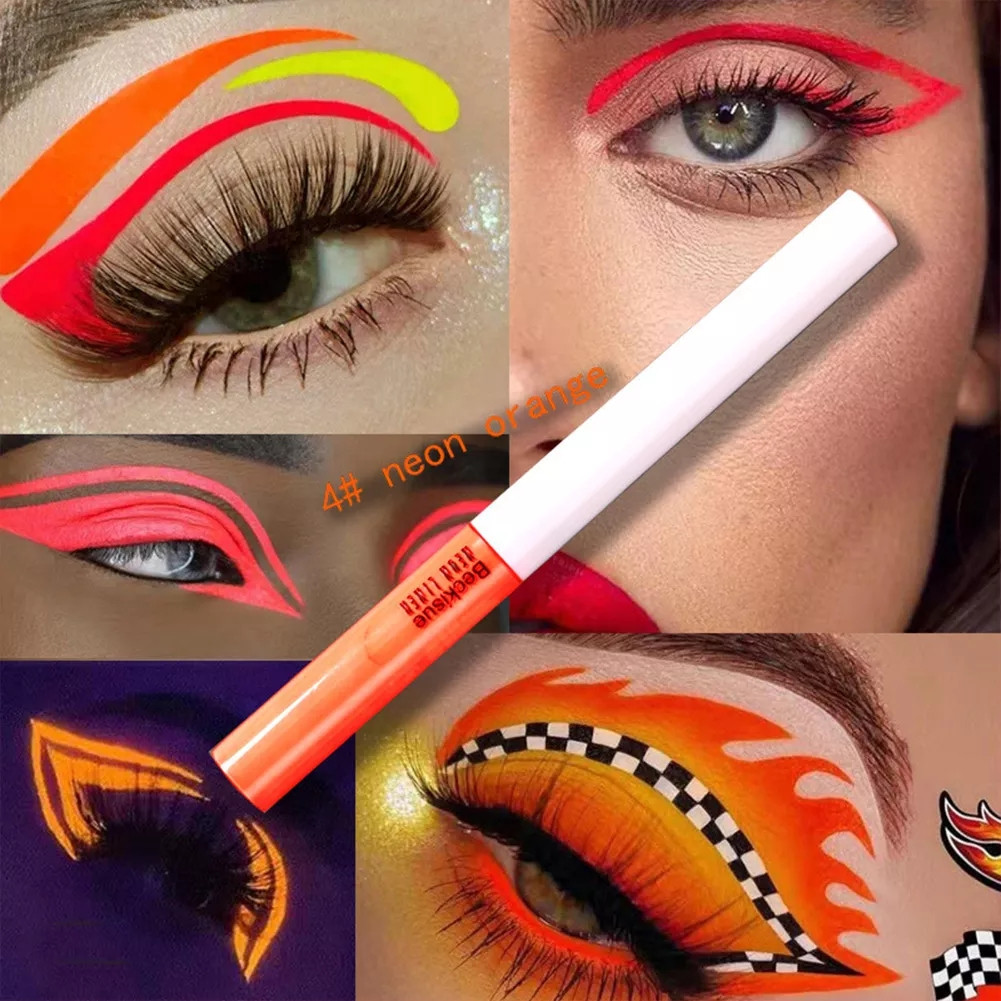 Неонова жовтогаряча підводка для очей, водостійка., фото 1