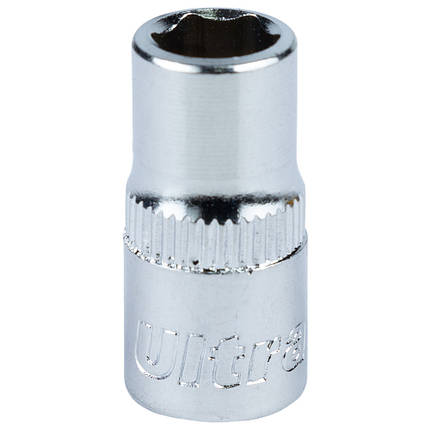 Насадка шестигранна коротка 1/4" 7мм CrV ULTRA (6060072), фото 2