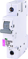 Автоматический выключатель ETI, ETIMAT 6 1p С 20А (6 kA) (2141517)