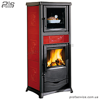 Отопительно-варочная печь NORDICA Termo Rossella Plus Forno DSA 4.0 Liberty bordo - 11,1 кВт