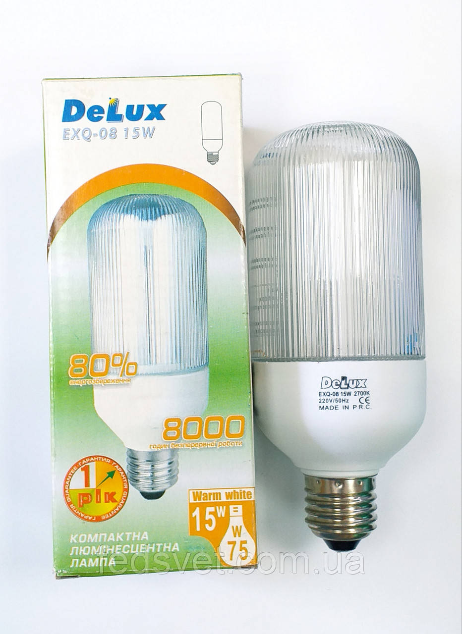 Лампа енергозберігаюча DELUX EXQ-08 15W E27 2700К