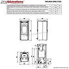 Сталева піч NORDICA Melinda Idro Steel PE — 14,1 кВт, фото 2
