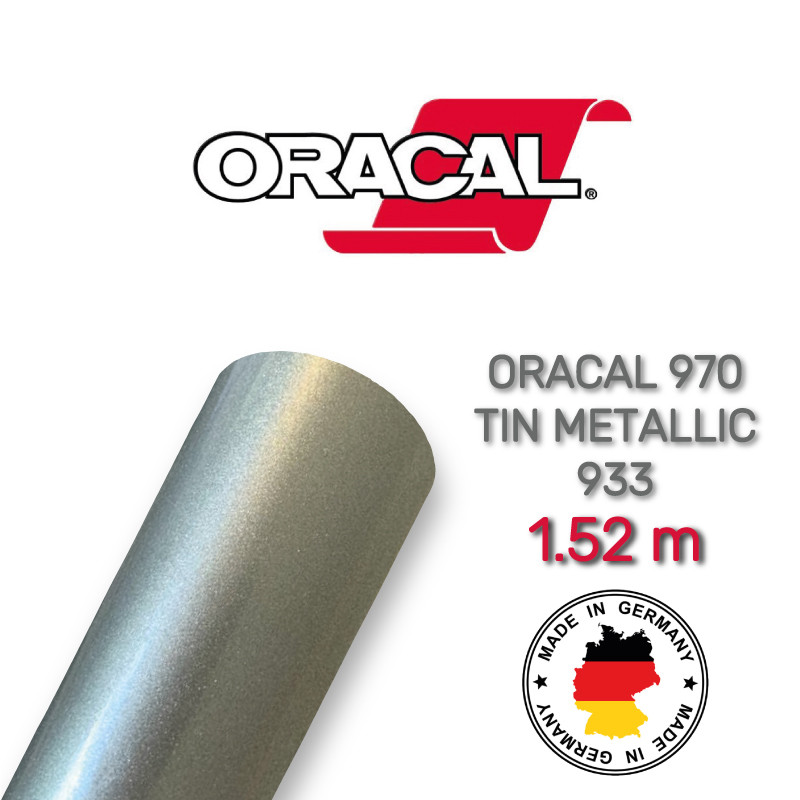 Сіра металік глянсова плівка Oracal 970, Tin Metallic 933, фото 1
