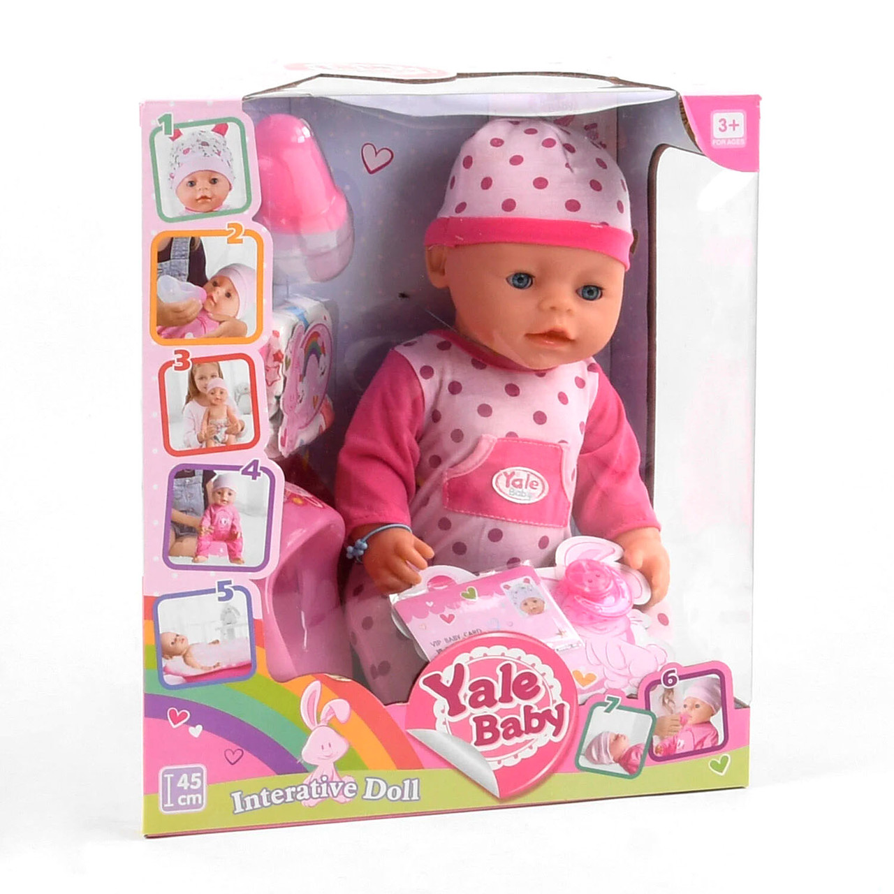 Пупс функціональний Yale Baby (7 функцій, з аксесуарами) BL 023 R, фото 1