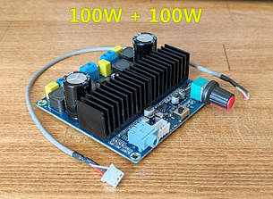 GEMAUDIO 100 Вт + 100 Вт Підсилювач звуку TPA3116D2 2.0 DC 12-24В