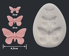 Молд силіконовий для мастики карамелі та шоколаду Метелики