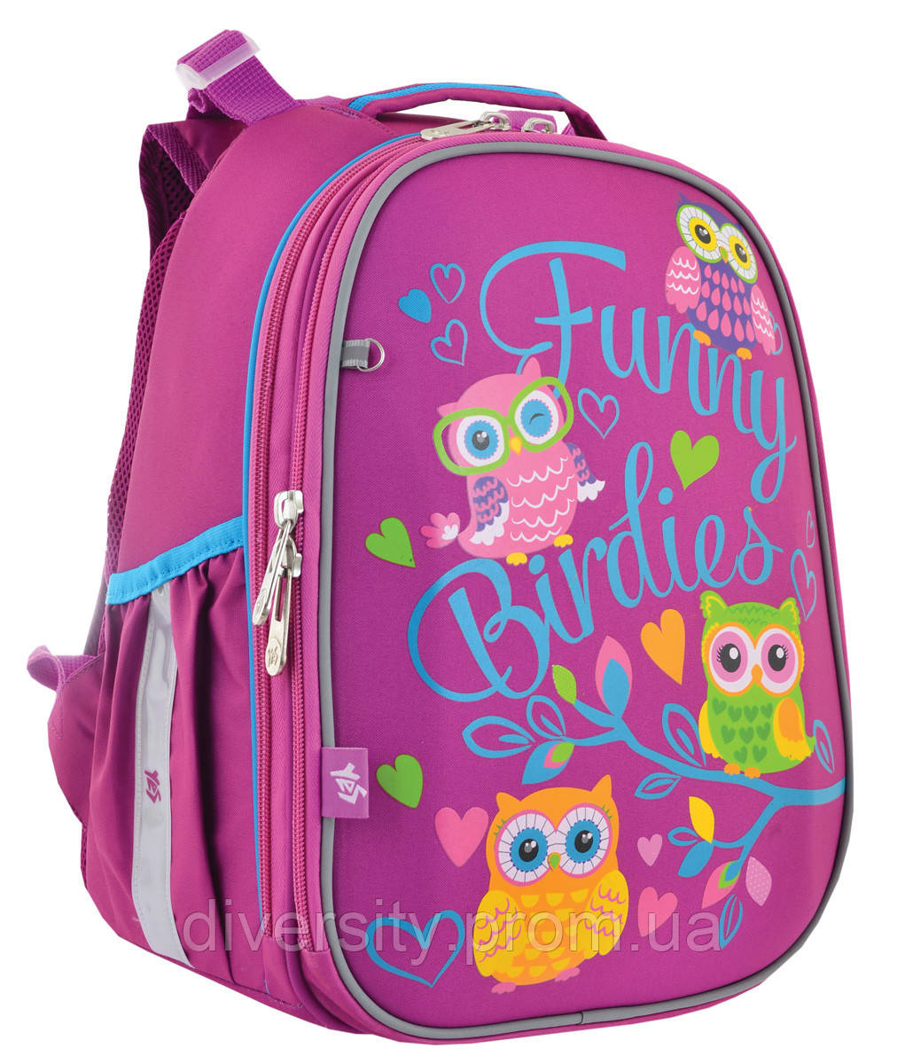 Каркасный школьный рюкзак H-25 "Funny Birdies" ,серия "Shalby" 556189