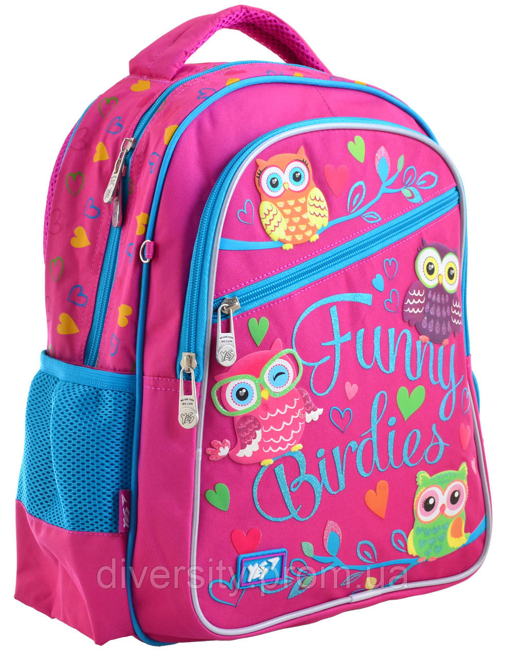 Рюкзак школьный S-23 "Funny Birdies",серия"School Light" 556245