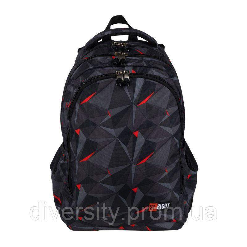 Підлітковий шкільний рюкзакBP-57 " 3D BLACK ABSTRACTION " ST.RIGHT 626388