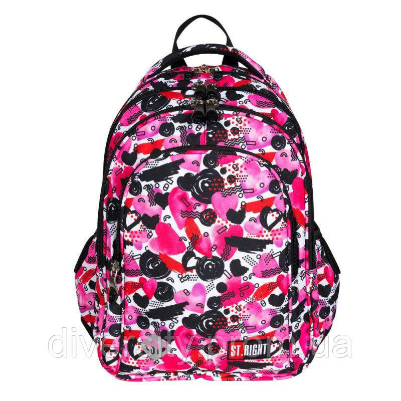 Подростковый школьный рюкзак BP-58 "HEARTS" ST.RIGHT 626005