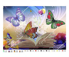 Схема для вишивки  бiсером ,,Чарiвна книга. Метелики,,