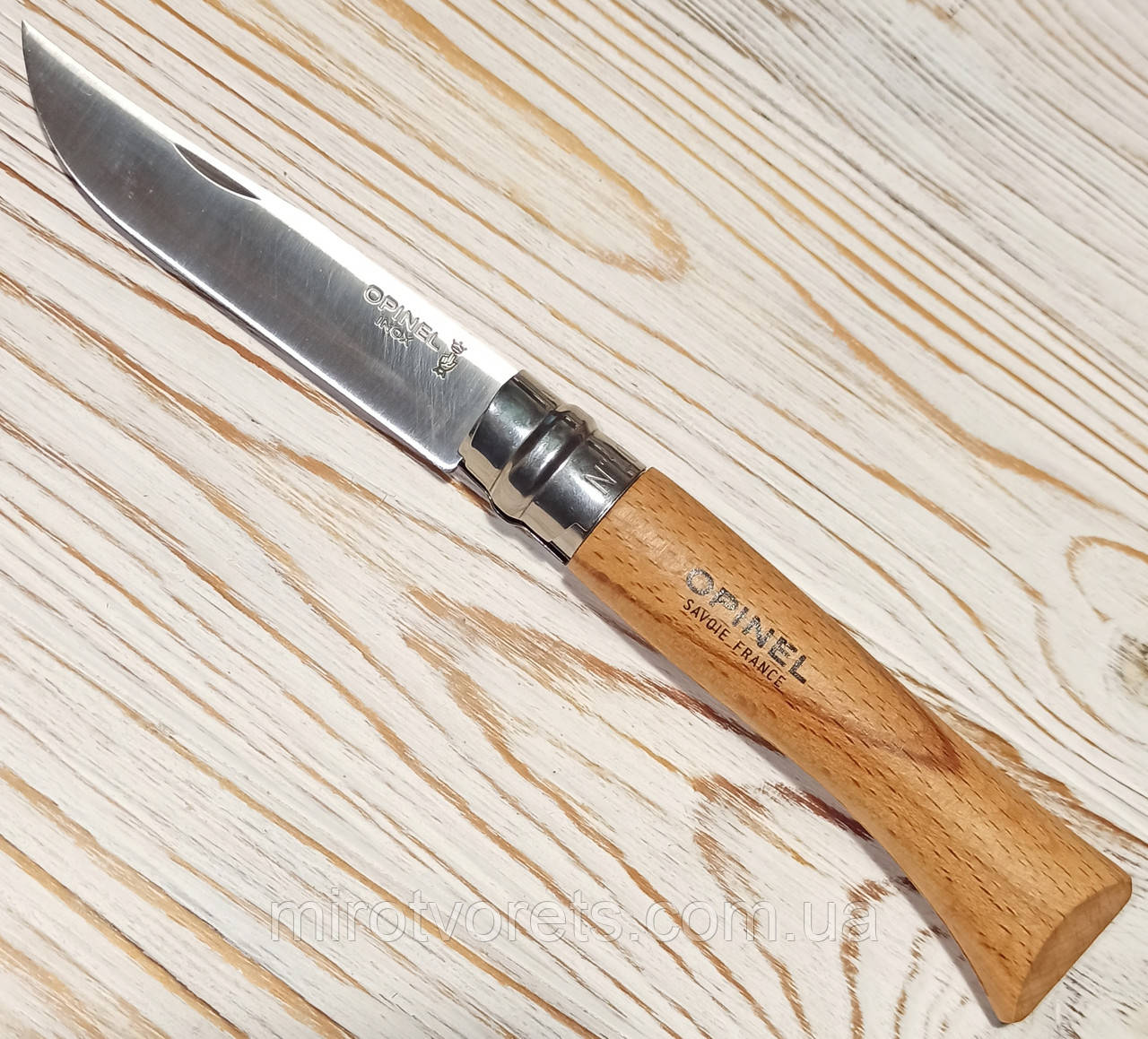 Ніж складний Opinel No6 Inox, VRI, Inox, неіржавійка. бук