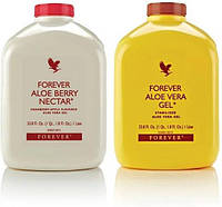 Сік Гель Алое Віра і Гель Алое Сік Ягідний Нектар Forever Living Products 2шт.