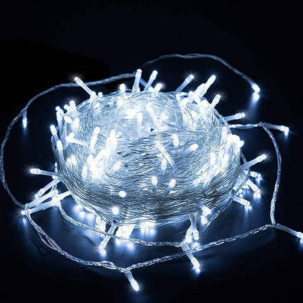 Новорічна світлодіодна гірлянда 200 LED, 10м біла, фото 2