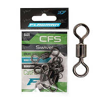 Вертлюг сомовый Flagman CFS CatFish Swivel №2/0 75кг 5шт