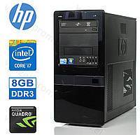 HP Elite 7100 Intel Core i7 / 8 GB DDR3 / 500 GB HDD / NVIDIA Quadro 600 1GB Системний блок, Комп'ютер, ПК