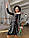 Летнее платье миди с открытыми плечами и цветочным принтом приталенное (р. 42-46) 5PL2854, фото 8