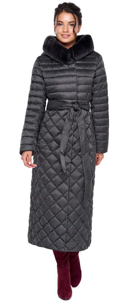 Жіноча куртка графітова оригінальна модель 31012 р — 40 44 46 48 50 52 42 (XXS), фото 1