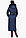 Довга синя куртка жіноча модель 31012 р. 40 44 46 42 (XXS), фото 6