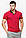 Чоловіча легка футболка поло червоного кольору модель 6422, фото 3