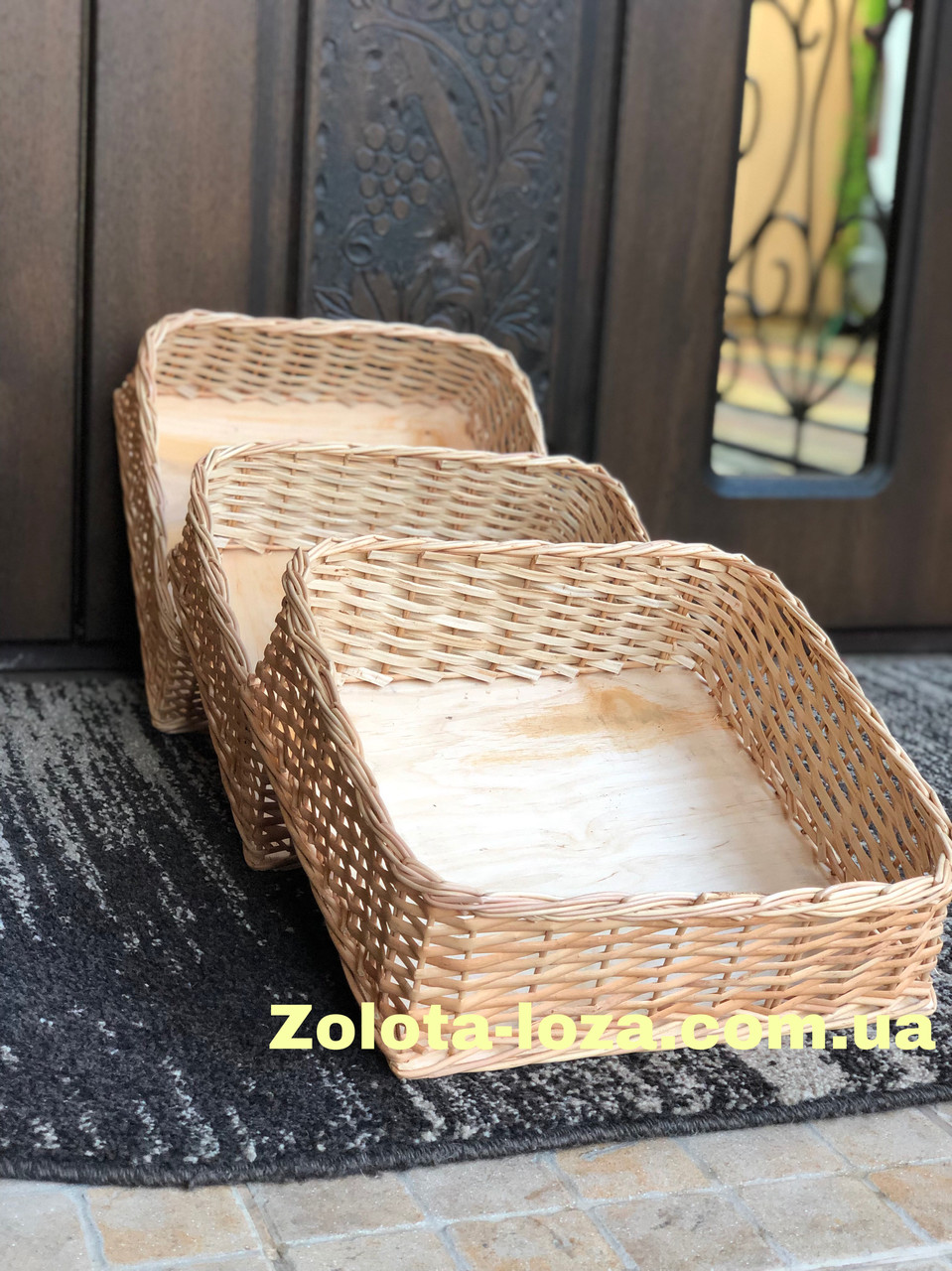 Плетені торгові лотки. Н-8см, 30х25см. Арт:035, фото 1